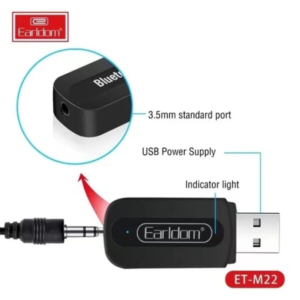 گیرنده بلوتوثی ارلدام مدل ET-M22